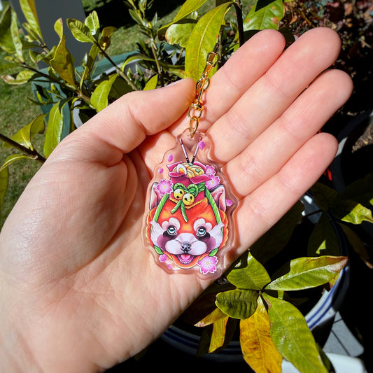 Holographic Star Print Keychain