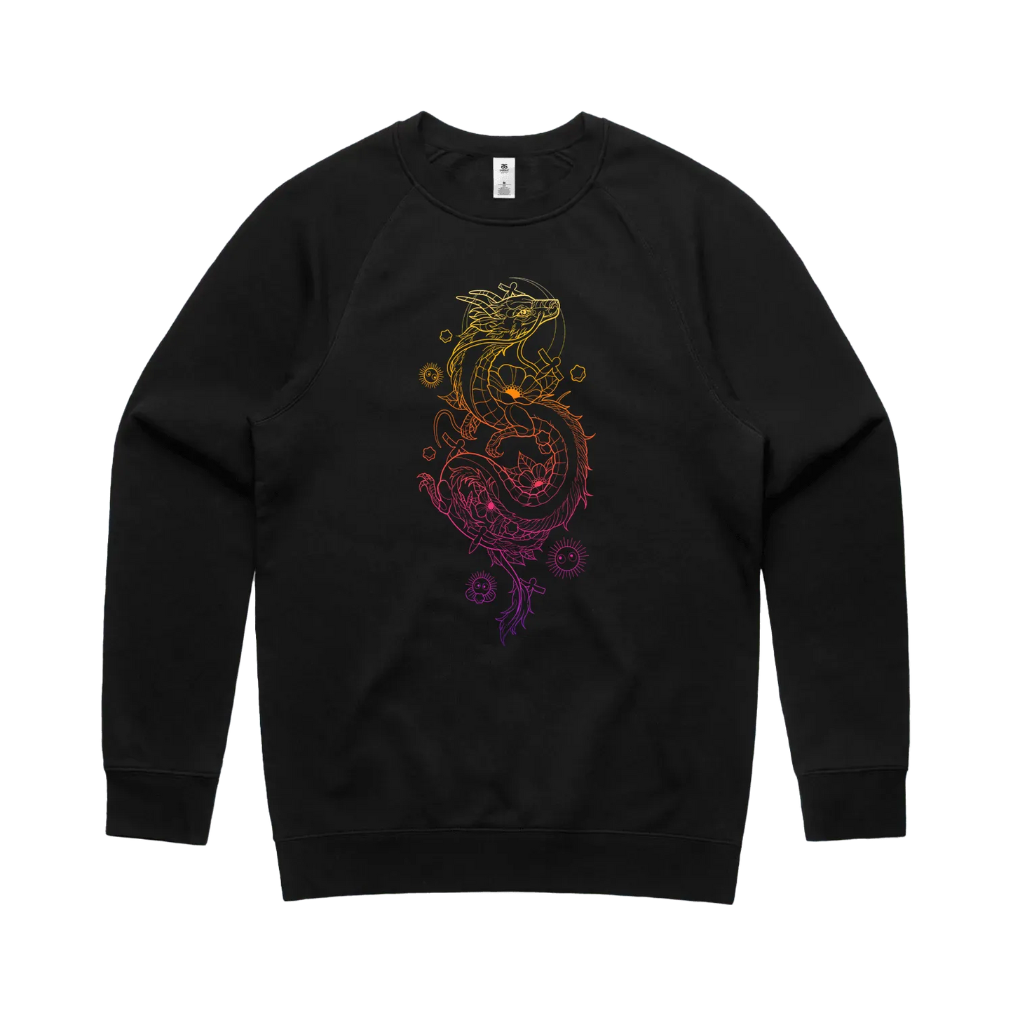 Black front flat lay