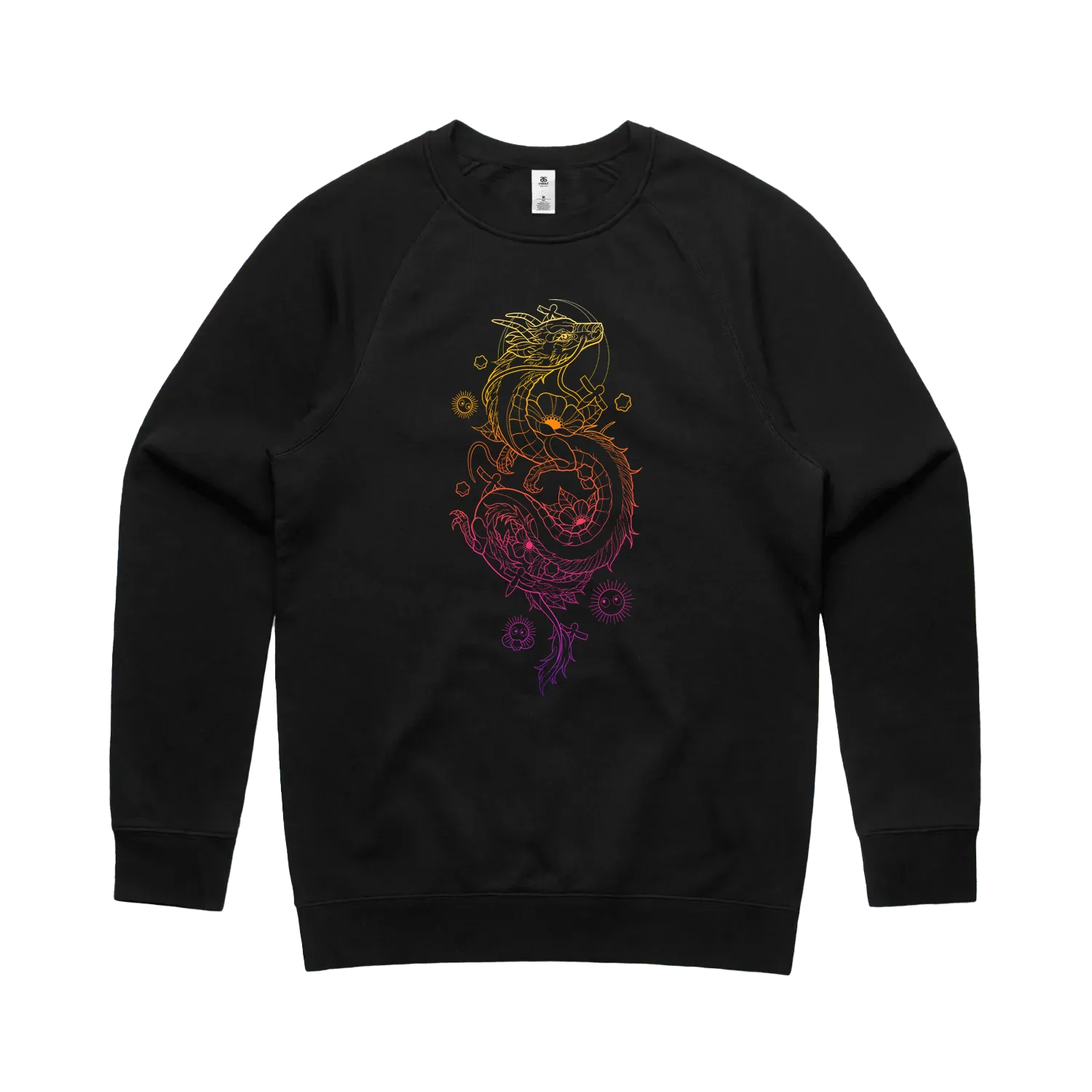 Black front flat lay