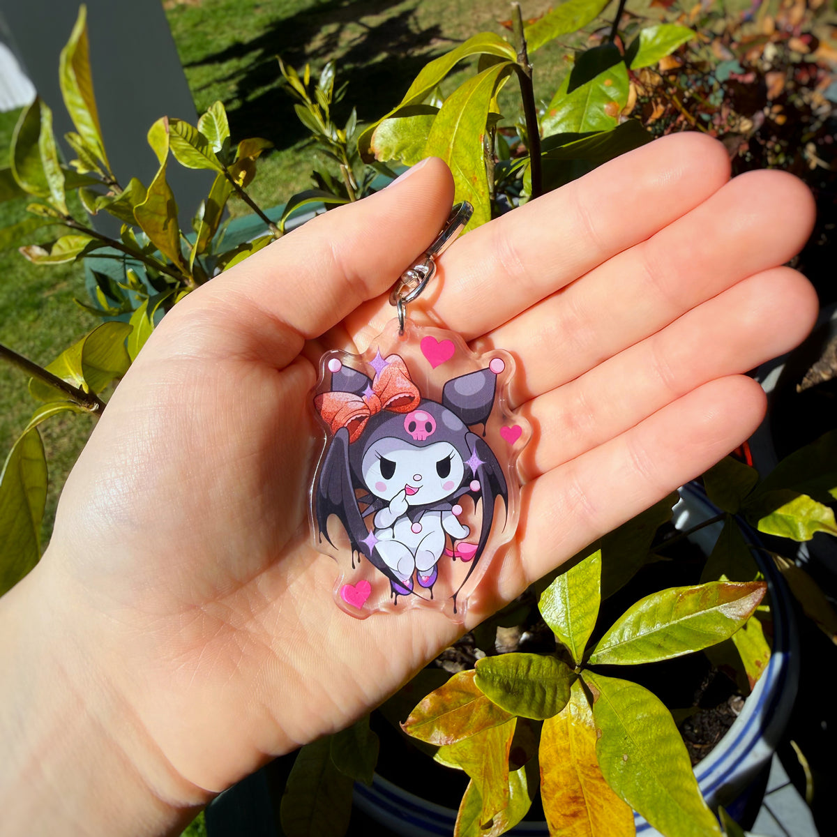 Holographic Star Print Keychain
