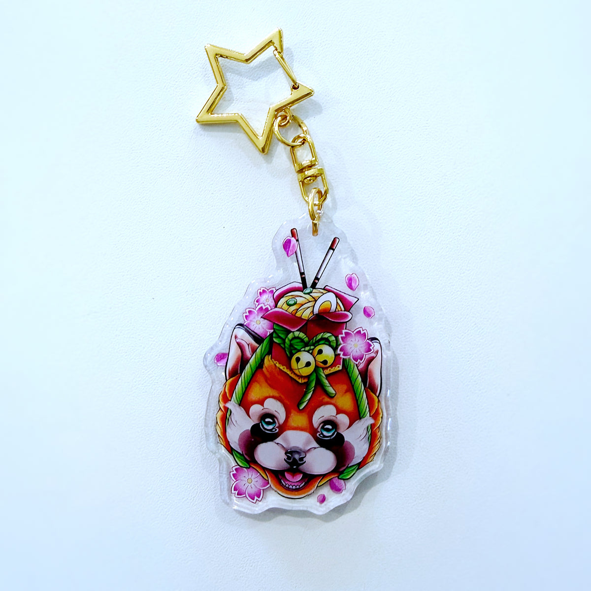 Holographic Star Print Keychain