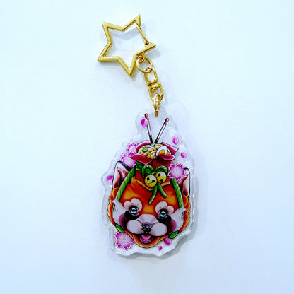 Holographic Star Print Keychain