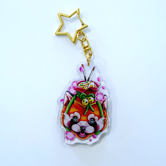 Holographic Star Print Keychain