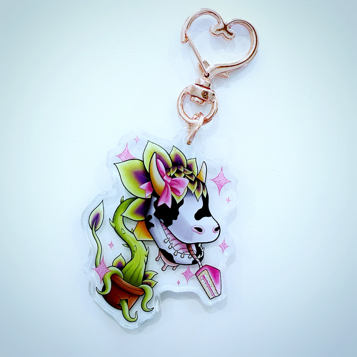 Holographic Star Print Keychain