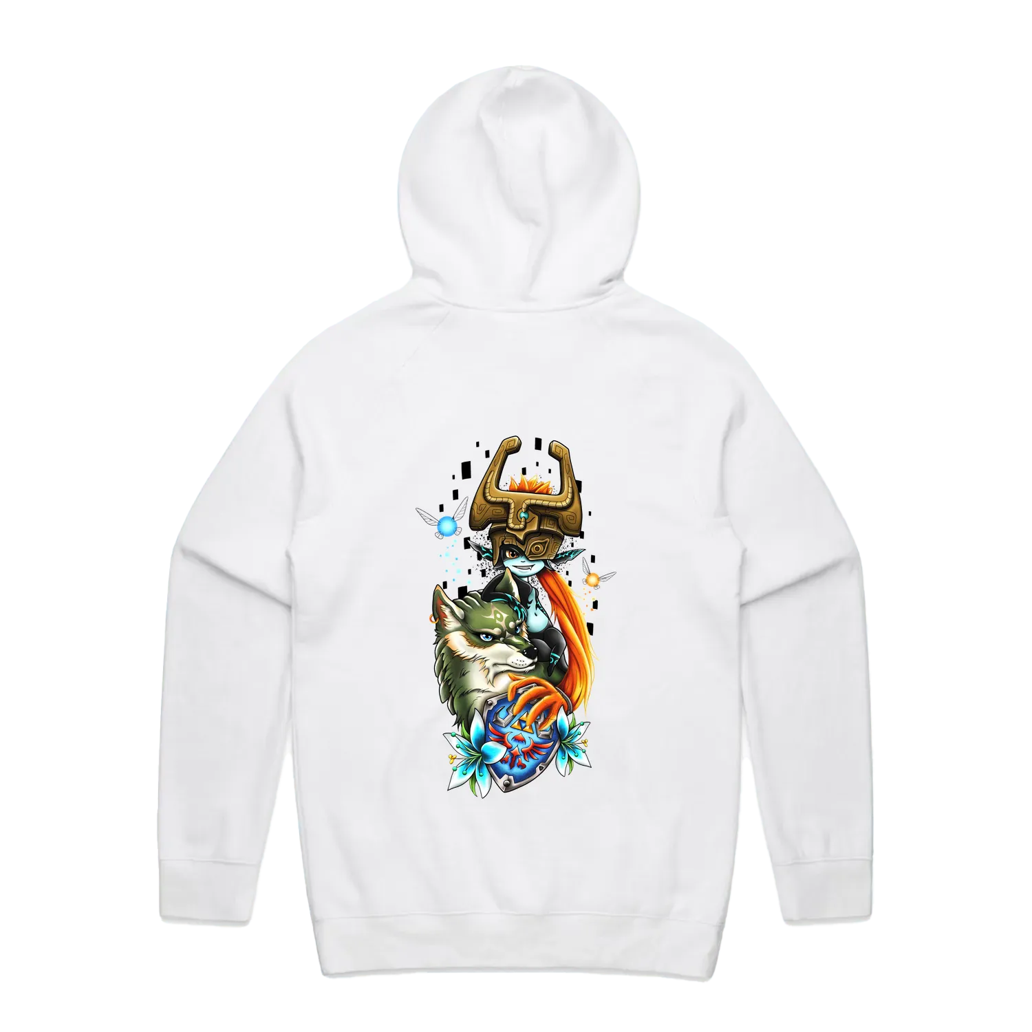 White back flat lay